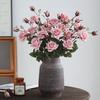 Ретро Имитация Розы Цветок 3 Головки Искусственные Цветы Искусственная Ветка Розы Декор Сада на Открытом Воздухе