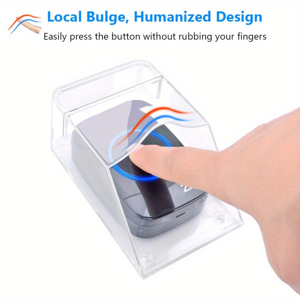 1 шт. Прозрачная водонепроницаемая крышка для беспроводного дверного звонка с двусторонним скотчем Умный дверной звонок Наружный передатчик Звуковое устройство Принадлежности