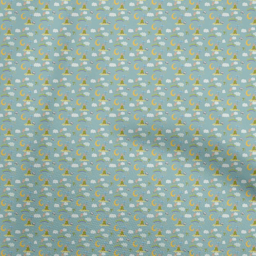oneOone Cotton Flex Lavender Fabric Kids  Sewing Craft Projects Fabric Prints By Yard 40 Inch