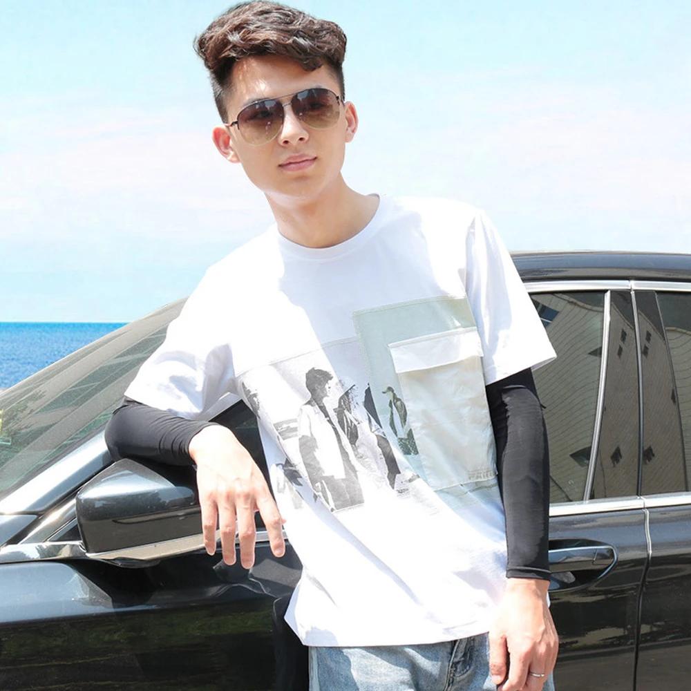 1 пара УФ-защиты, летний рукав, нарукавник, рукав Ice Tide, солнцезащитный крем, рукав из ледяного шелка для мужчин, женщин