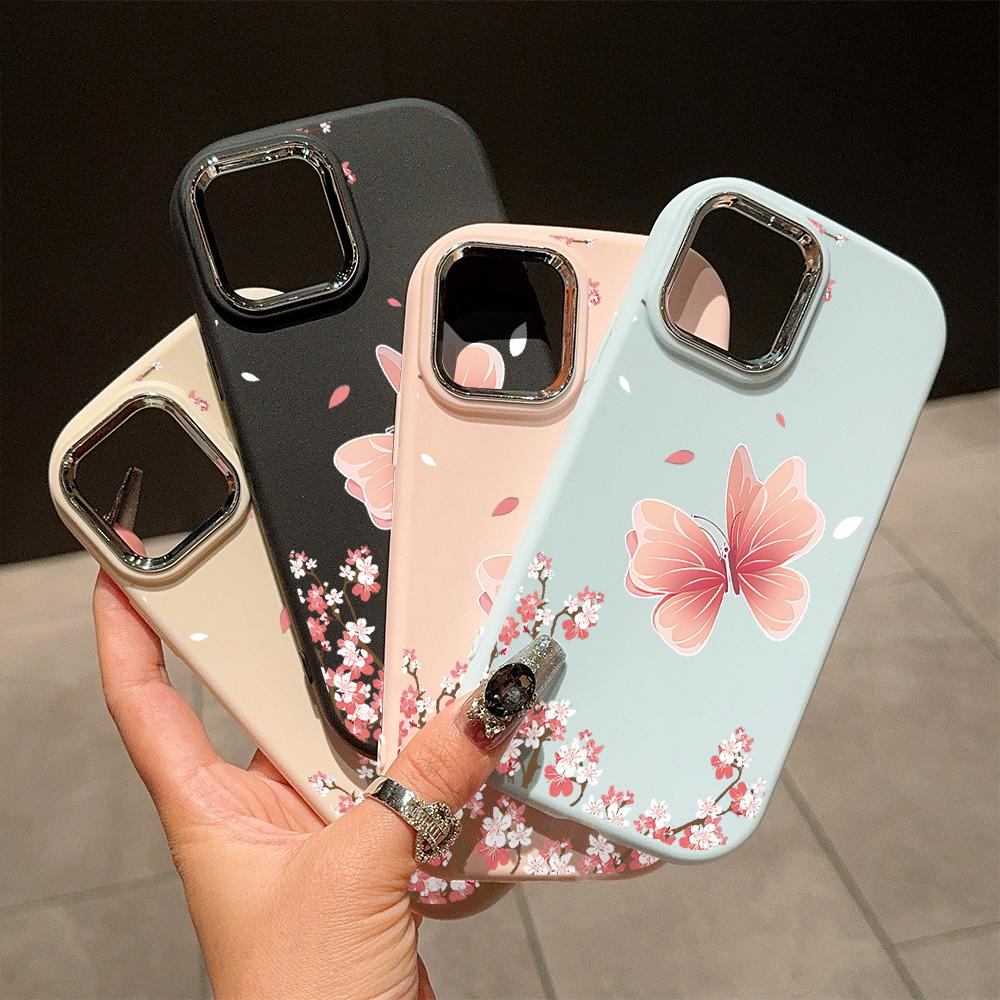 For iPhone 15 14 13 11ProMax 14 15 16 Samsung S25 S24 S23 S22 Redmi 10 13 14C Cartoon Black Cat Silver Edge Soft Liquid Silicone Protective Casing