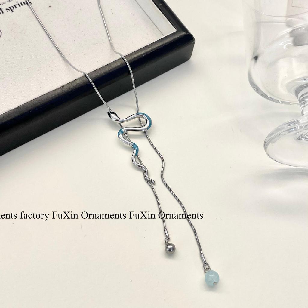 Ожерелье Magic Design: Унисекс-цепочка для свитера, серия Ice Snake, осенняя коллекция