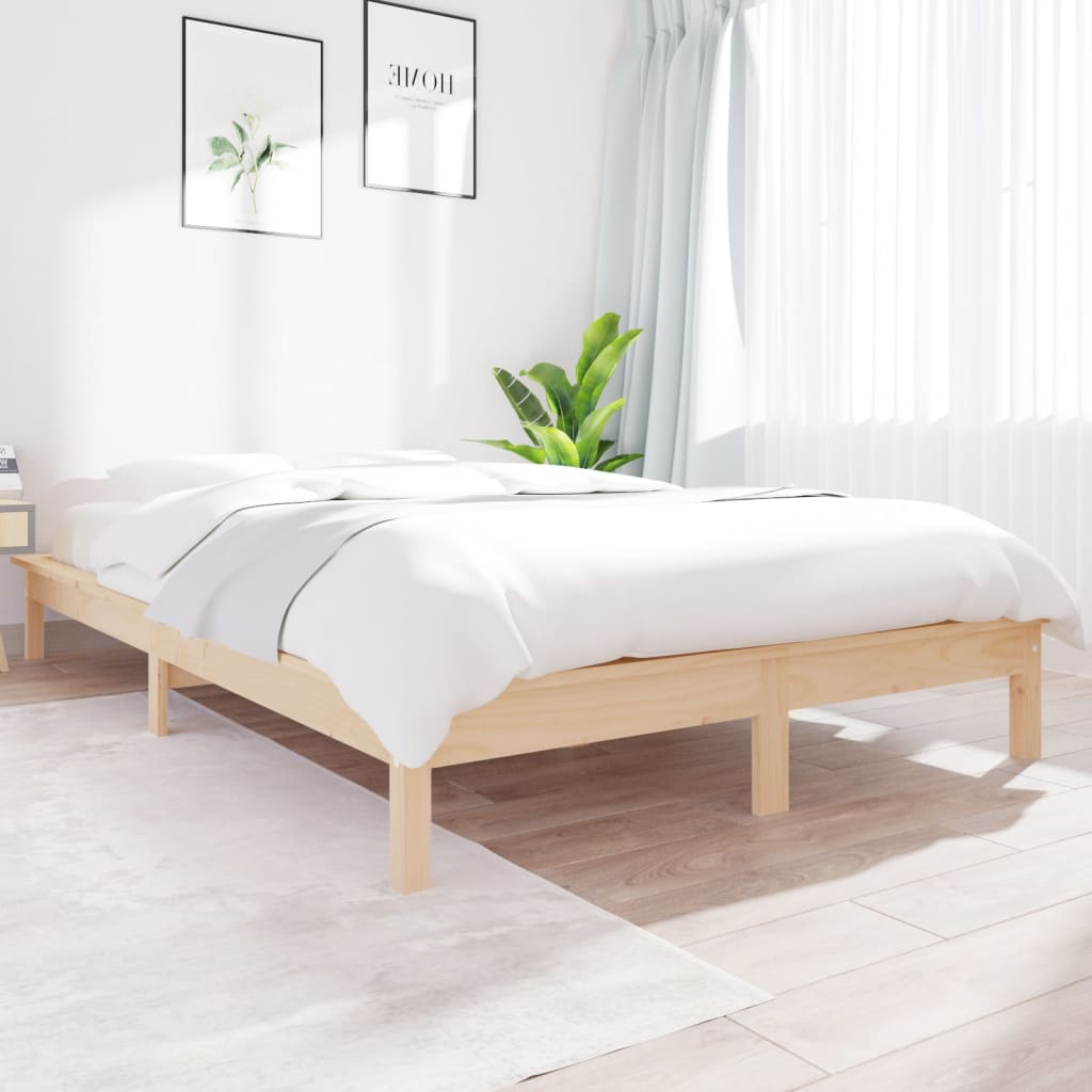 Solid Wood Bed 120 x 200 cm Pine