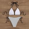 2025 Сексуальный купальник бикини с волнистыми вырезами - Купальник из двух частей на завязках для женщин