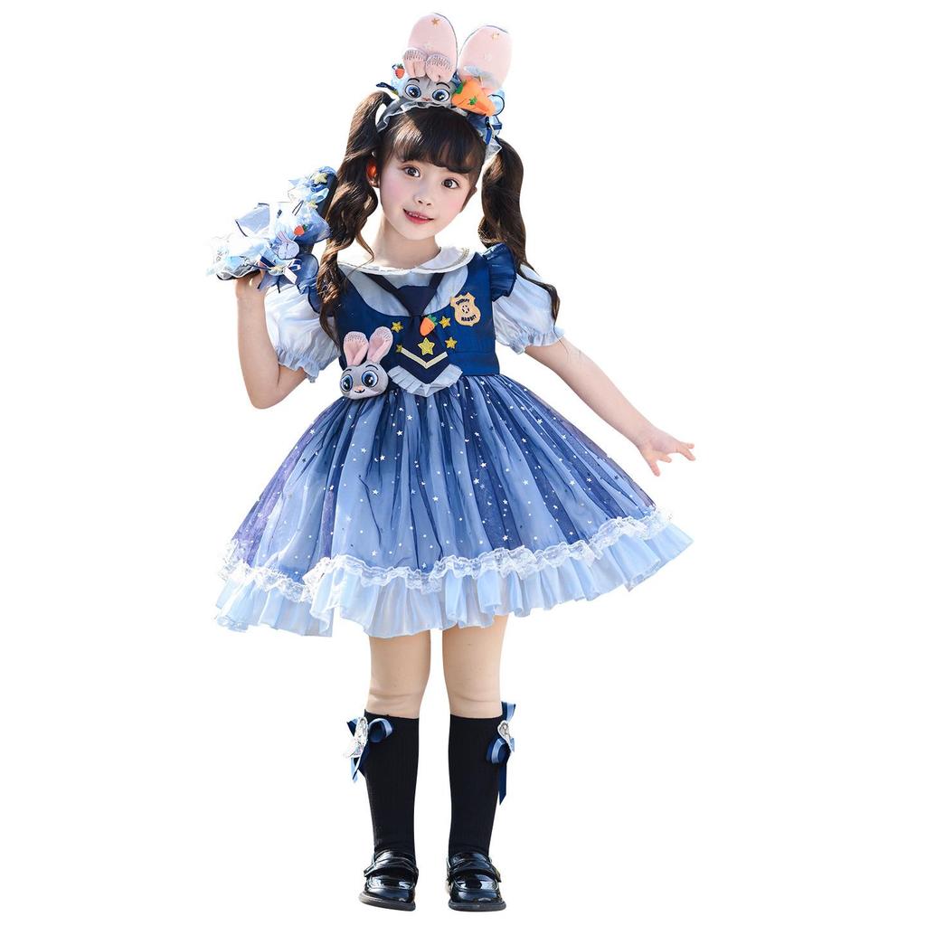 Summer Princess Dress 26: Officer Judy Lolita Skirt for Girls' Performances