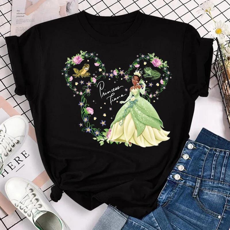 Mulan Princess Print T-shirt Mickey Casual Fashion Short Sleeve T Shirt Streetwear Tshirt Y2k Clothes Tops Unisex