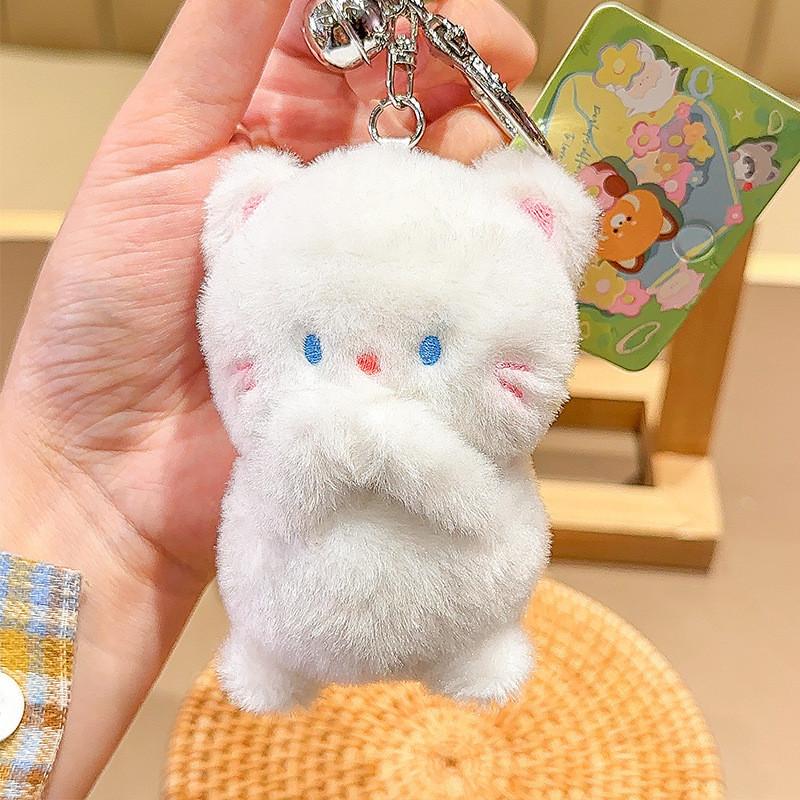 Animal Series Healing Plush Keychain Pendant With Cat Otter Lamb Design Panda