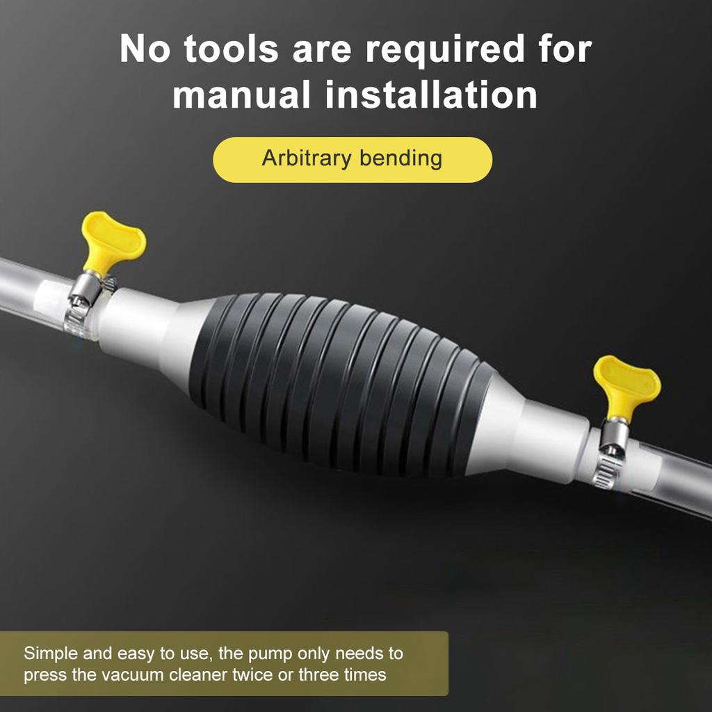 Fuel Transfer Pump Manual Suction Pump Hand Water Transfer Pump with PVC Delivery Hose for Gasoline Diesel Liquid Fish Tank