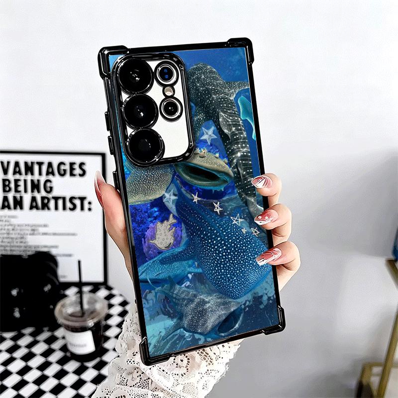 Мягкий чехол для телефона с изображением китовой акулы из океана для Samsung Galaxy S26 Ultra S25 Edge S24 FE S23 Plus S22 S21 + S20 Покрытие Защита от падения Fundas