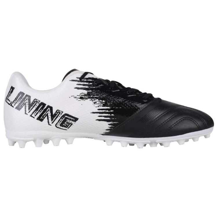 Li Ning MG Многоповерхностные Футбольные Бутсы для Натуральной Травы, Устойчивые к Истиранию, Мужские, Черно-Белые YSFT007-1