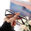 Reduces Eye Strain Vintage Polygon Double Frame UV Protection Reading Glasses Anti Blue Light Flat Mirror Eyewear Eyeglasses