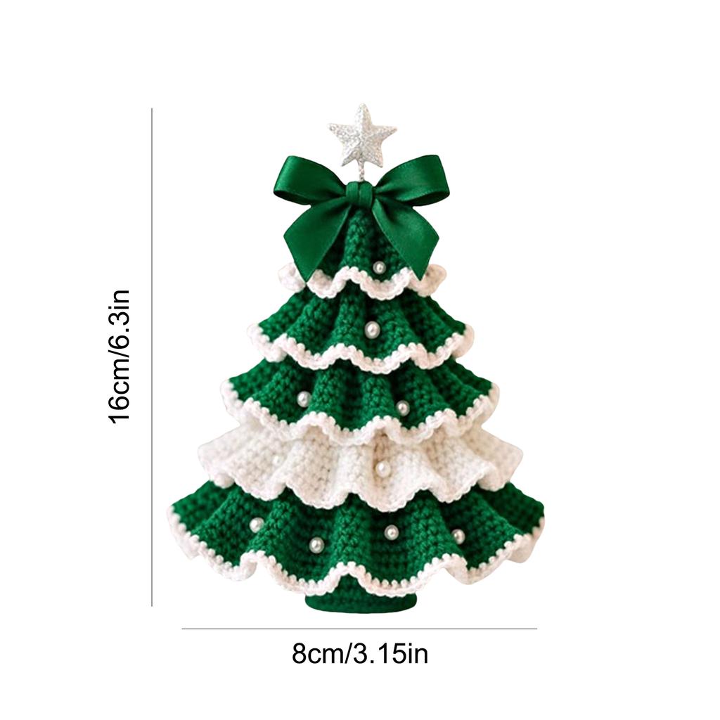 DIY Crochet Christmas Tree Kit DIY Crochet Knitting Material Kit Christmas Crochet Kit Festive Crochet Tree Crafts for Beginners