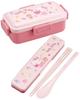 Skater Bento Single for Made in with Dishwasher and Microwave Sanrio Hello Kitty Flower Wreath Box, 530ml, Tier, Women, Japan, Leak-Resistant 4-Point