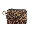 Мини кошелек с леопардовым принтом, тонкий женский короткий кошелек, подарок, поясная сумка, унисекс