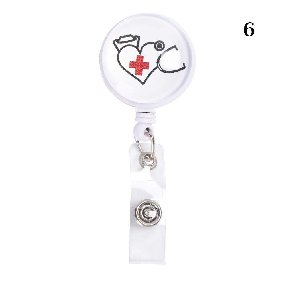 Creative Retractable Badge Reel Clip for Nurse Doctor Student ID Card Badge Holder Anti-Lost Clip