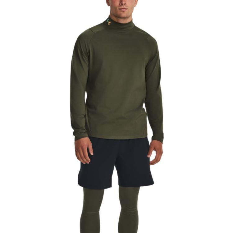 Under Armour Rush ColdGear Mock Long Sleeve T-Shirt 'Green' Men's 1366059-390