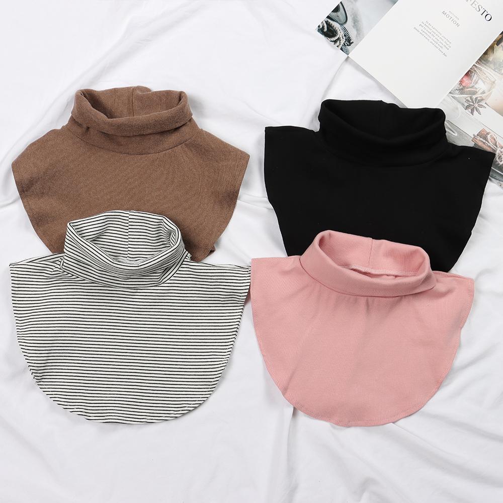 Windproof Turtleneck Cotton Scarf Fashion Fake Collar Women