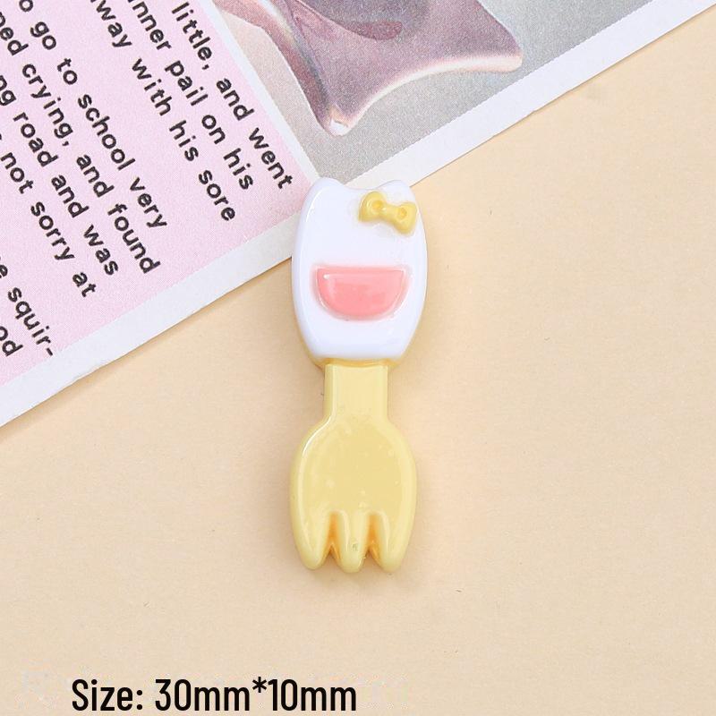 Набор аксессуаров из смолы своими руками: Пряжки для обуви с героями мультфильмов, крем-клей, шпилька для волос, разноцветные украшения в виде ложки в виде котенка