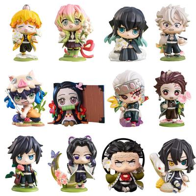 Убийца демонов: Kimetsu no Yaiba Цветок рождения Блайнд Бокс Тандзиро, Нэдзуко Зеницу и Имабуро фигурка Периферийная модель Подарок