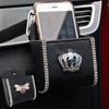 Car Air Vent Storage Box Auto Air Vent Phone Holder Bag Storage Case Handmade Fine Stitching Shiny Vent Storage Box Holds Key