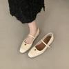 Внутренняя высота увеличивается черные туфли Мэри Джейн женские туфли 2025 новые весна и осень неглубокий рот слово с темпераментом универсальные одинарные туфли