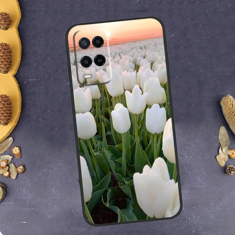 Чехол для телефона Цветок тюльпана для Oppo A79 A18 A38 A58 A78 A98 A17 A40 A60 A80 A16 A76 A96 A15 A74 A94 A54 A77