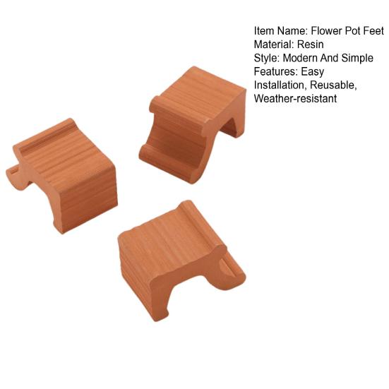 3 шт. смоляные ножки для цветочных горшков, многоразовые подставки для цветочных горшков, опоры для комнатных растений, наружные ножки для цветочных горшков с прямым или плоским краем