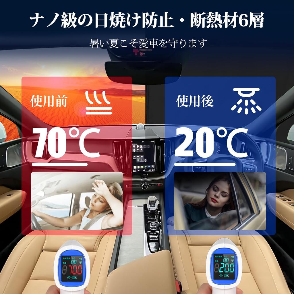 Coleya Sunshade for Volvo XC60 2018 and Front Car Window Thin UV Heatstroke Car Foldable Sun Car Interior Specific To Your Vehicle (2nd Generation,