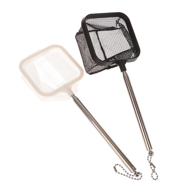 1 шт. аквариумная квадратная рыболовная сеть, выдвижная длинная ручка, рыболовные снасти для ловли рыбы, креветок, танк, чистые рыболовные снасти