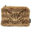Naitou Design Dayan the Cat Baby Dayan Fluffy Flat Pouch, Size: Approx. 14.5cm High X 20cm Wide