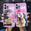 Чехол для телефона с изображением аниме NaNa osaki для iPhone 11 12 13 Pro Max X XR XS MAX X 8 7 SE20 12 13, мини-фиолетовый светоотражающий чехол из закаленного стекла