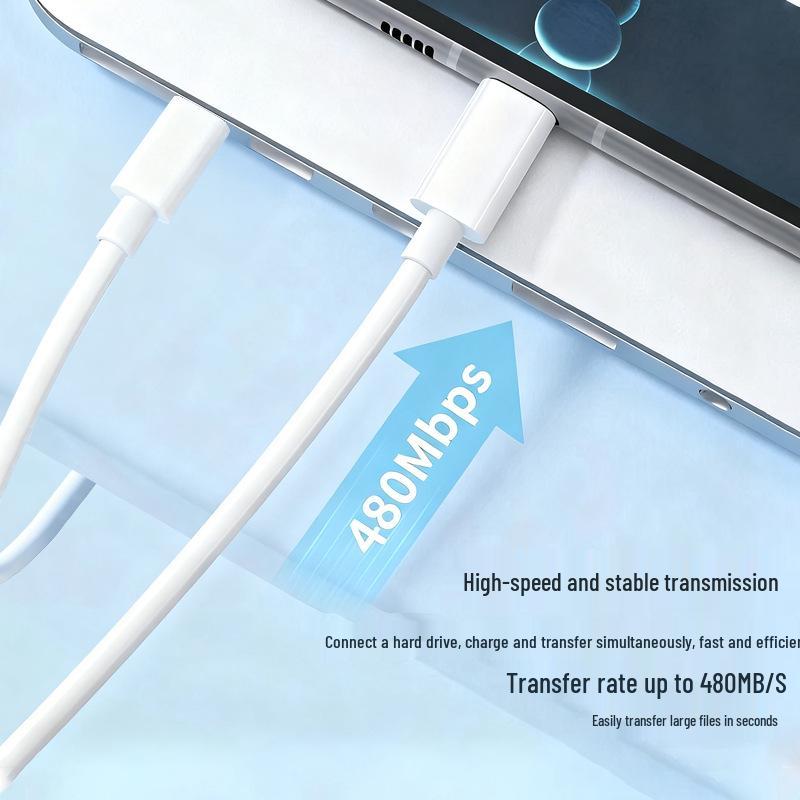 Кабель для передачи данных Apple 17: iPhone, iPad, Двойной Type-C, Быстрая зарядка PD 60 Вт