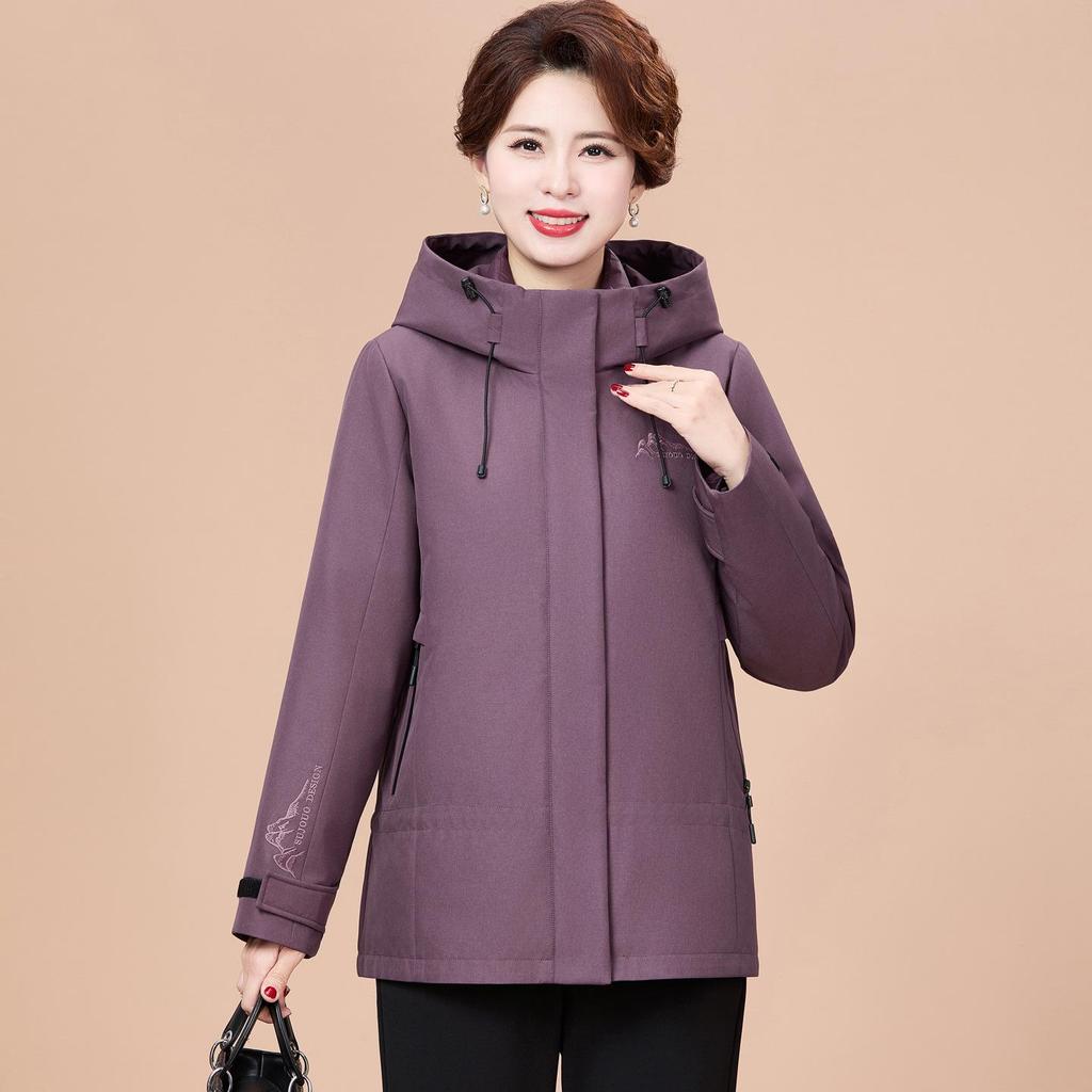 Женская зимняя куртка средней длины со съемной подкладкой - Утепленное, теплое пуховое пальто для женщин среднего и пожилого возраста