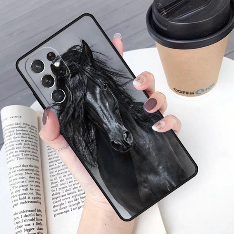 Красивая Черная Лошадь Чехол для телефона Cover Для Samsung Galaxy S24 S25 Ultra S21 S22 Ultra S10E Note 10 Plus Note 20 FE S23