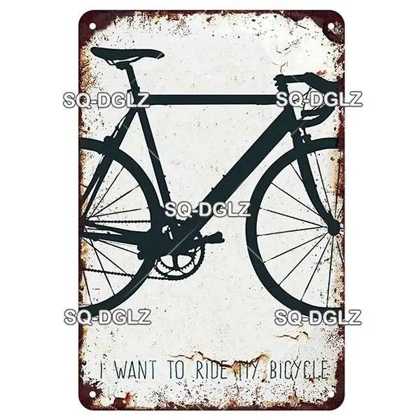 [SQ-DGLZ] Винтаж Ретро Ride Bike Life Оловянная вывеска Металлическая вывеска Магазинная тарелка Домашний бар Наклейка на стену Украшение Табличка Плакат Декор Подарок