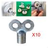 10 Pieces Square Socket Radiator Keys Faucet Key Useful Heater Wrench Metal Bleed Hole