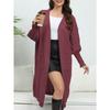 Women's Sweater Cardigan Long Loose Jacket Double Pocket Lantern Sleeve Sweater Cardigan