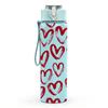1PC Red White Heart Love Seamless Print 750ml Color Plastic Sports Water Bottle Leakproof Flip Straw Lid Suitable for Sports Office Home Use