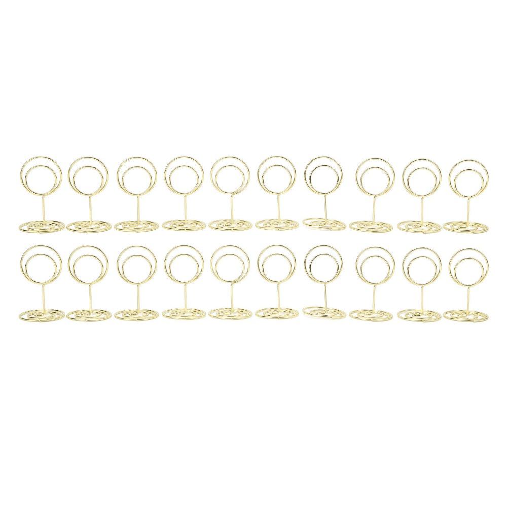 20Pc Round Shaped Table Number Stands Gold/Rose Gold Table Number Holder  Wedding Centerpieces