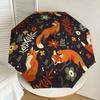 1pc Foxes, Floral Pattern Auto Umbrella Durable Iron Frame & Plastic Handle, Gift for Men & Women, Sturdy Construction y250905181