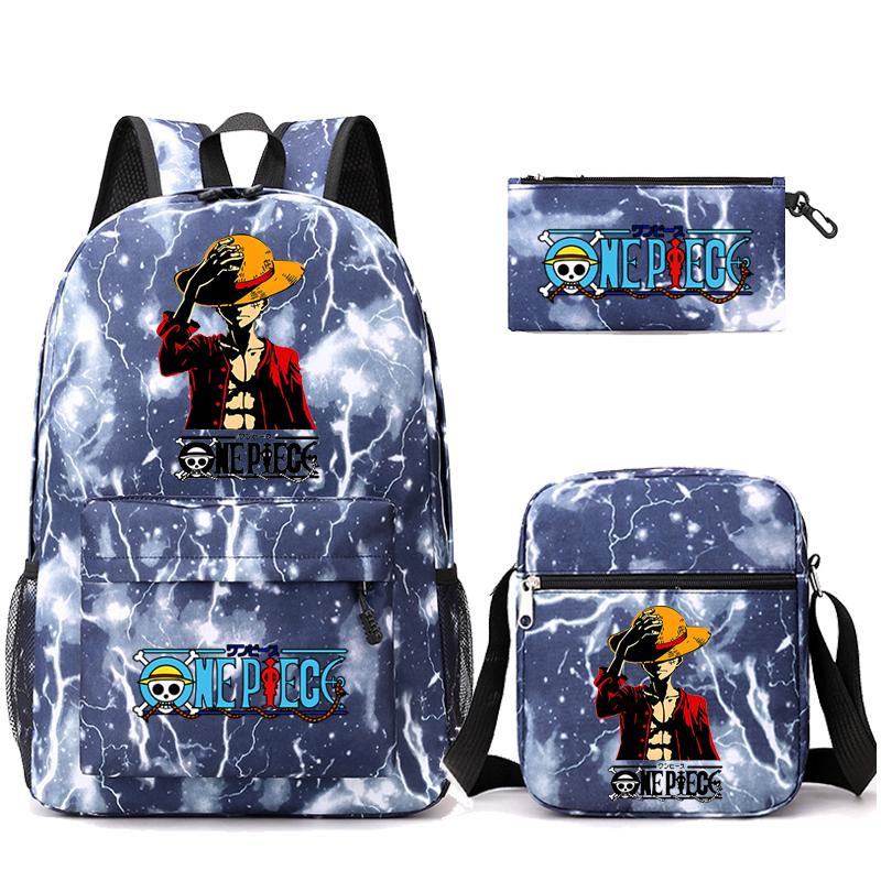 3 шт./компл. аниме цельная сумка большой емкости унисекс рюкзак с наплечной сумкой пенал для студента для девочки мальчика студенческий повседневный рюкзак для отдыха
