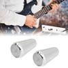 Guitar Pickup Switch Knob Guitar Toggle Switch Knob Tip 2 Pieces Brass Housing ST TL (Silver)