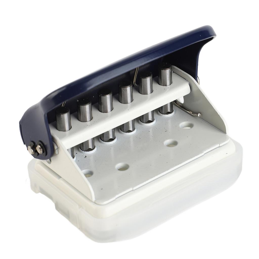 KW Trio 6 Hole Paper Punch Handheld Metal Hole Puncher 5 Sheet Capacity 6mm for A4 A5 B5 Notebook Scrapbook Diary