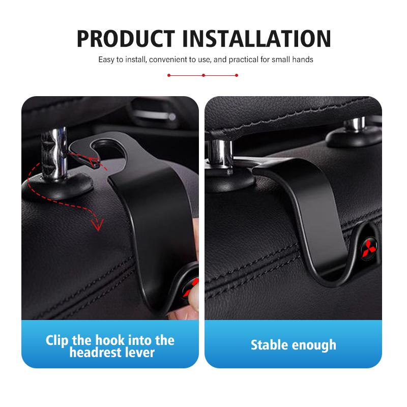 cxdjmy1 For Mitsubishi Car Seat Headrest Hook Organizer Hanger Interior Accessories Outlander Lancer L200 ASX Pajero Grandis Eclipse