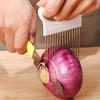 Легко нарезайте лук Цветная лукорезка Кухонная нержавеющая сталь Держатель для картофельных чипсов и лука