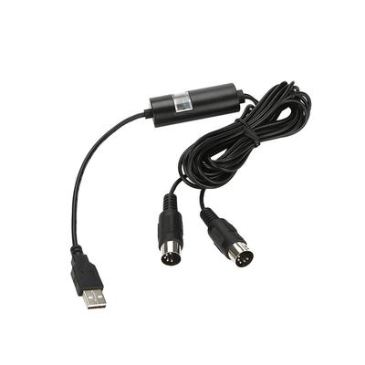 Универсальный MIDI в USB in OUT Кабель-конвертер Линия Светодиодный индикатор Электронный музыкальный аксессуар