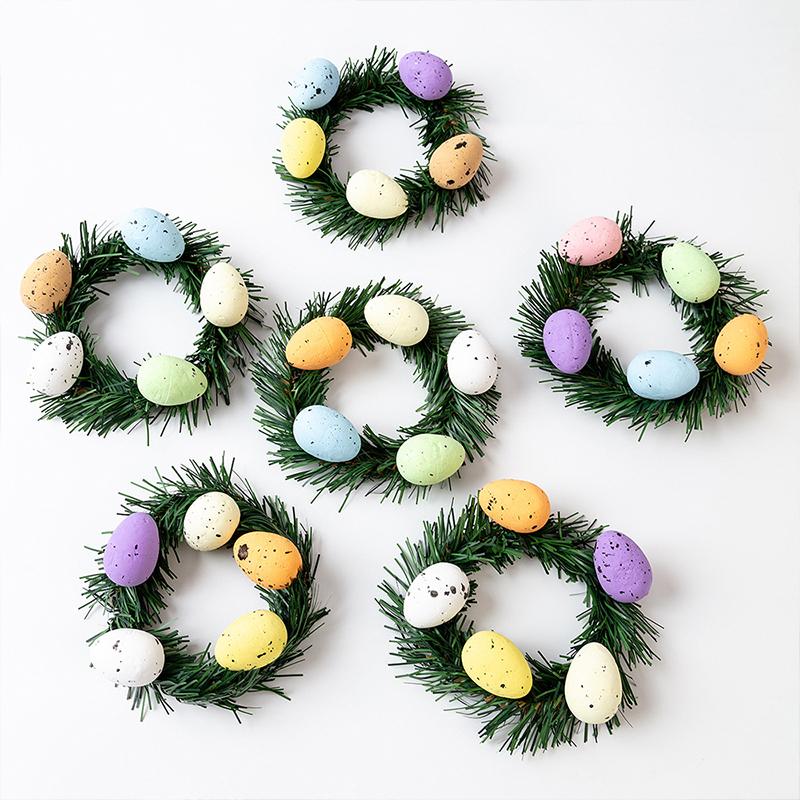 Пасхальный подсвечник, креативный пенопластовый орнамент, искусственные яйца, венок, гирлянда, подсвечник для домашней вечеринки, уникальное украшение