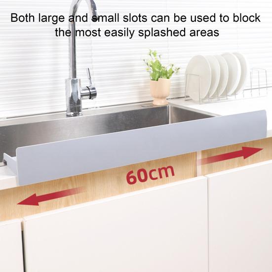 Silicone Sink Splash Guard Vegetable Washing Water Splash Protector Non-slip Reusable Kitchen Sink Countertop Edge Anti-Splash Shield Board