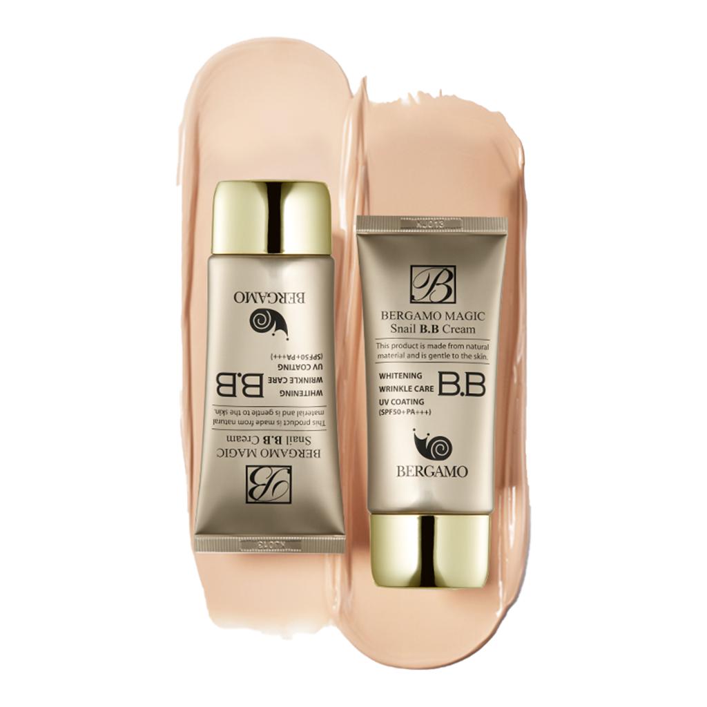 Bergamo Magic Snail BB Cream 50 мл, содержит слизь улитки, увлажняет, питает, защищает от ультрафиолета, омолаживает, осветляет.