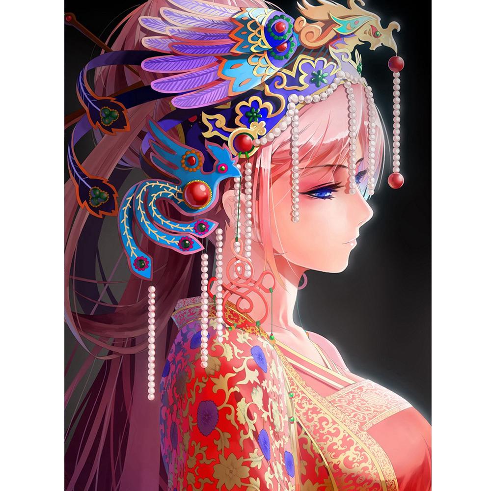 5d Алмазная картина Полный дрель Девушка Декор для дома Цветочная мозаика Изображение Стразы Подарок ручной работы